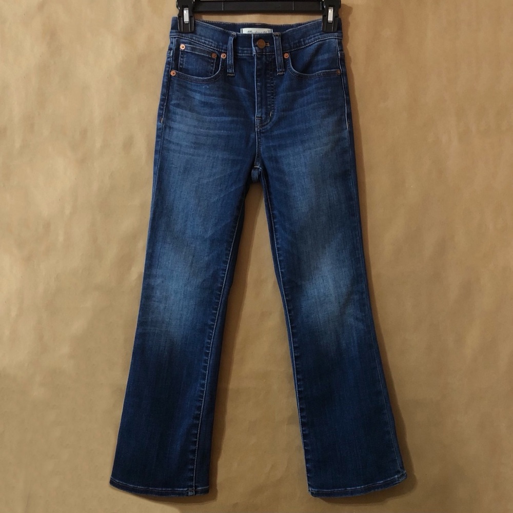 Madewell | Cali Demi-Boot High Rise Flare Jeans in Danny Wash TENCEL Denim